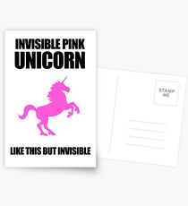 Invisible Pink Unicorn Postcards