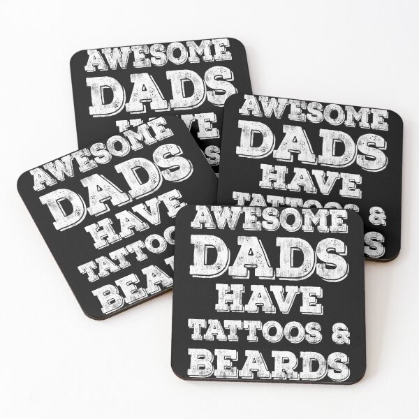 Item preview, Awesome Dads Have Tattoos And Beards designed and sold by ImkeAhrens.