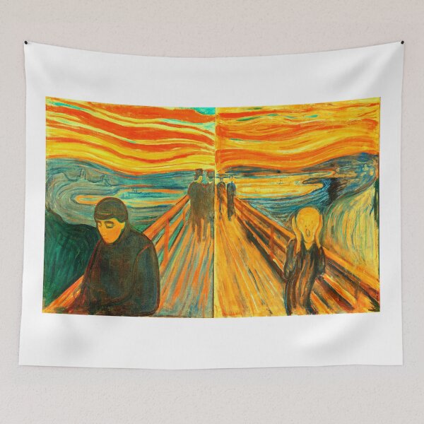 Item preview, Despair and Scream by Edvard Munch - collage designed and sold by NickoPrints.