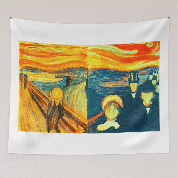 Item preview, Scream and Anxiety by Edvard Munch - collage designed and sold by NickoPrints.