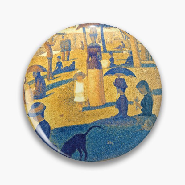 Item preview, A Sunday Afternoon on the Island of La Grande Jatte - digital recreation in blue and orange designed and sold by NickoPrints.