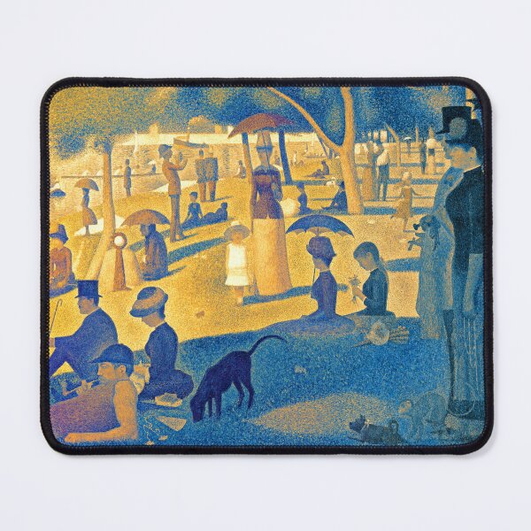 Item preview, A Sunday Afternoon on the Island of La Grande Jatte - digital recreation in blue and orange designed and sold by NickoPrints.