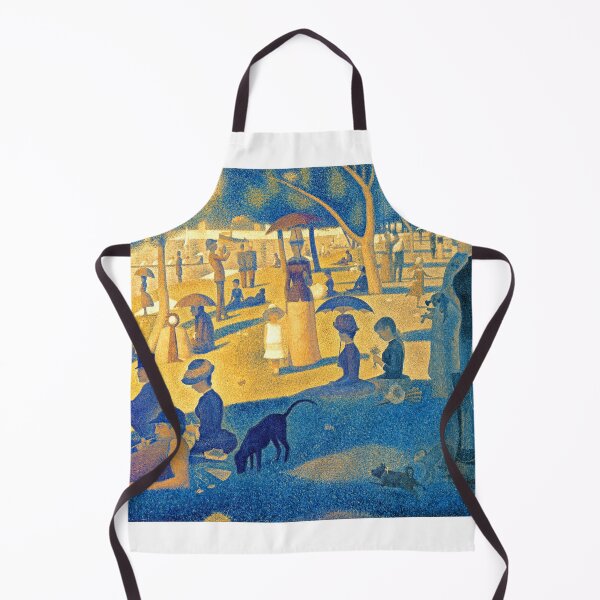 Item preview, A Sunday Afternoon on the Island of La Grande Jatte - digital recreation in blue and orange designed and sold by NickoPrints.