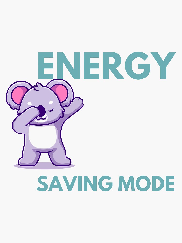 "Energy saving" Sticker for Sale by Mahanuma22 Redbubble