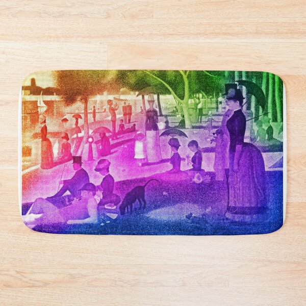 Item preview, A Sunday Afternoon on the Island of La Grande Jatte - colorful halftone pattern designed and sold by NickoPrints.