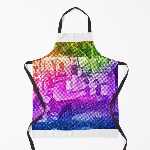 Item preview, A Sunday Afternoon on the Island of La Grande Jatte - colorful halftone pattern designed and sold by NickoPrints.