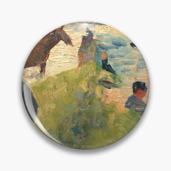 Item preview, Horse and Boats - study for Bathers at Asnieres by Georges Seurat - digital recreation designed and sold by NickoPrints.