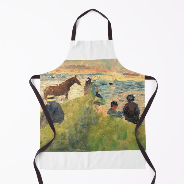 Item preview, Horse and Boats - study for Bathers at Asnieres by Georges Seurat - digital recreation designed and sold by NickoPrints.