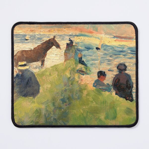 Item preview, Horse and Boats - study for Bathers at Asnieres by Georges Seurat - digital recreation designed and sold by NickoPrints.