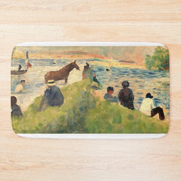 Item preview, Horse and Boats - study for Bathers at Asnieres by Georges Seurat - digital recreation designed and sold by NickoPrints.