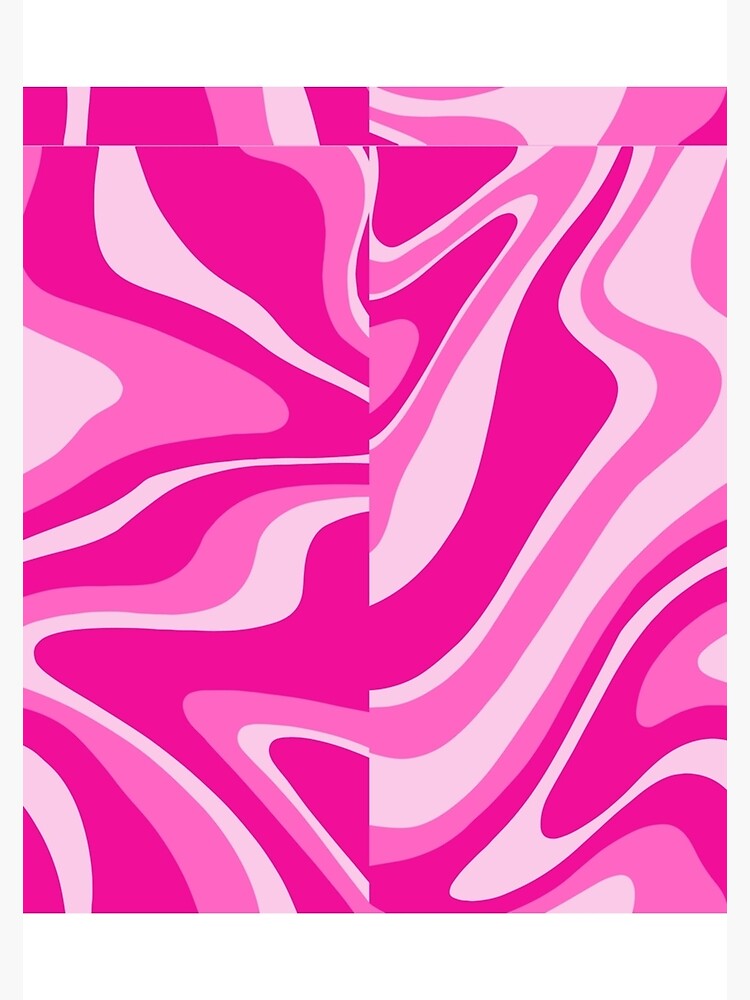 Preppy Pink Aesthetic Retro Swirl Preppy Aesthetic Poster For