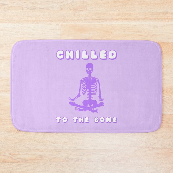 Item preview, Chilled To The Bone Meditating Skeleton Purple designed and sold by everything4eva.