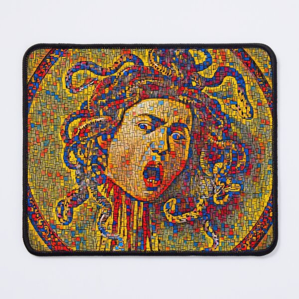 Item preview, Medusa by Caravaggio in the style of Piet Mondrian Composition designed and sold by NickoPrints.