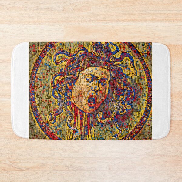 Item preview, Medusa by Caravaggio in the style of Piet Mondrian Composition designed and sold by NickoPrints.