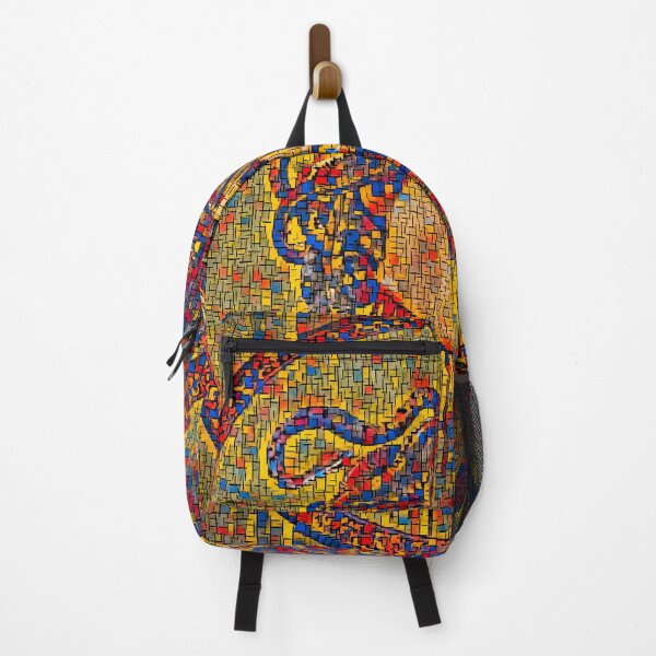 Item preview, Medusa by Caravaggio in the style of Piet Mondrian Composition designed and sold by NickoPrints.