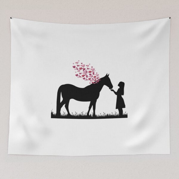Item preview, Horse with heart and girl Horse love shirt gift designed and sold by PinkerBee.