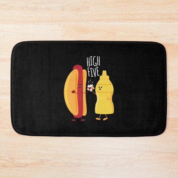 Item preview, HOT DOG  MUSTARD HIGH FIVE designed and sold by PinkerBee.