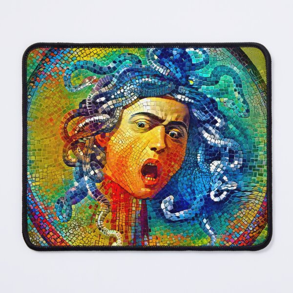 Item preview, Medusa by Caravaggio - colorful mosaic designed and sold by NickoPrints.