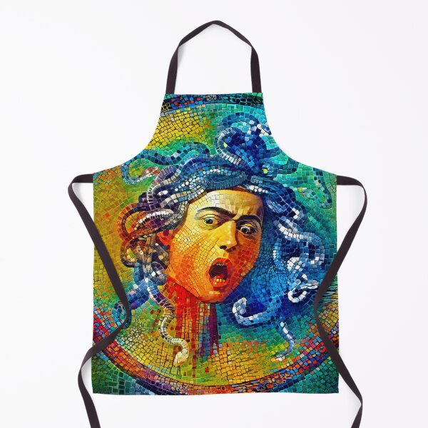Item preview, Medusa by Caravaggio - colorful mosaic designed and sold by NickoPrints.