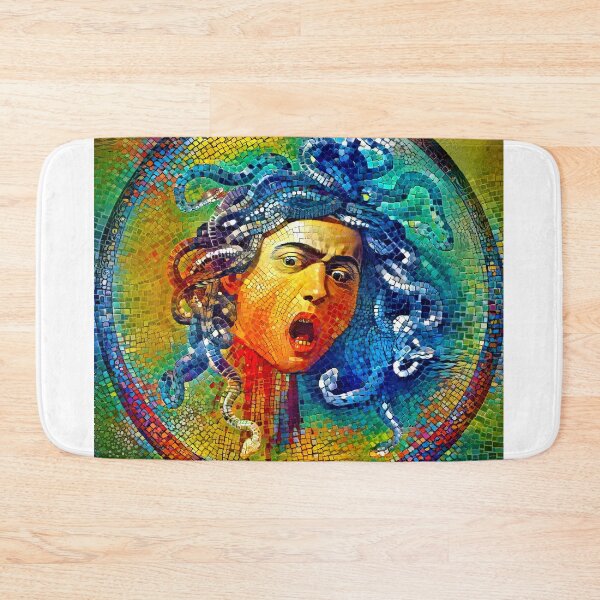 Item preview, Medusa by Caravaggio - colorful mosaic designed and sold by NickoPrints.