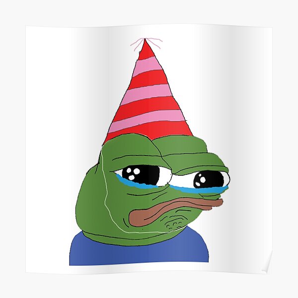 Sad Birthday Pepe The Frog Helper Apu Meme Poster For Sale By