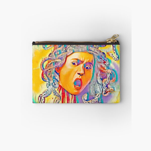 Item preview, Medusa by Caravaggio - colorful palette knife oil texture designed and sold by NickoPrints.