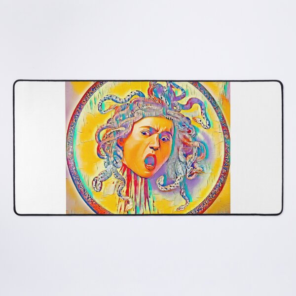 Item preview, Medusa by Caravaggio - colorful palette knife oil texture designed and sold by NickoPrints.