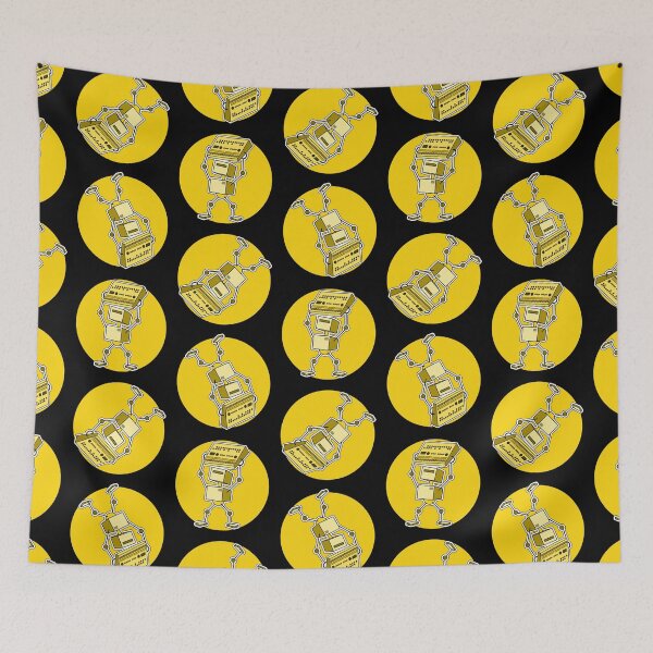 Item preview, Robot Holding Drum Machine Yellow Tint designed and sold by AtomicMalibu.