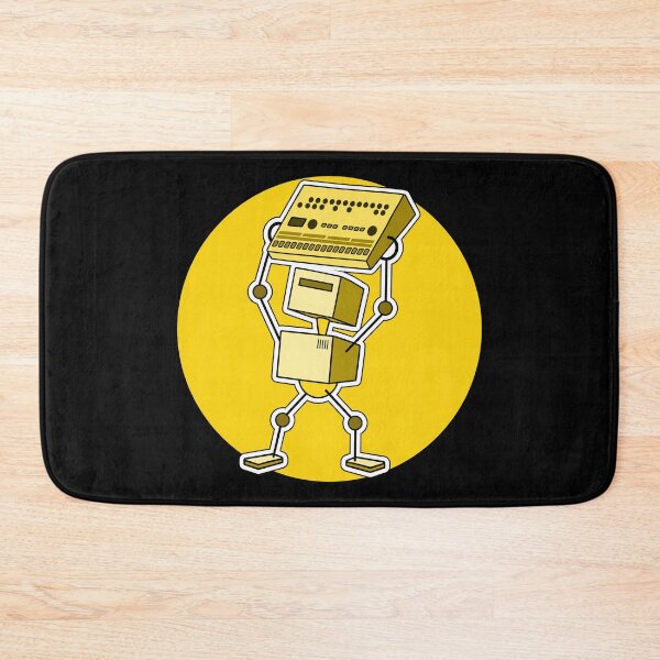 Item preview, Robot Holding Drum Machine Yellow Tint designed and sold by AtomicMalibu.