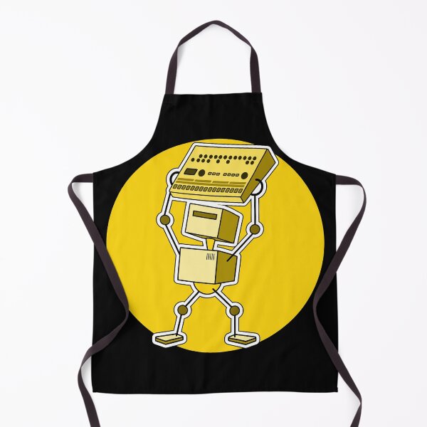 Item preview, Robot Holding Drum Machine Yellow Tint designed and sold by AtomicMalibu.