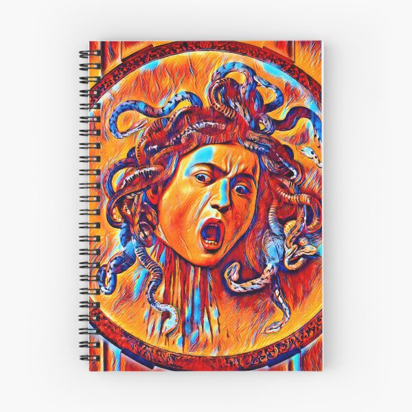 Item preview, Medusa by Caravaggio - colorful dark orange recreation designed and sold by NickoPrints.