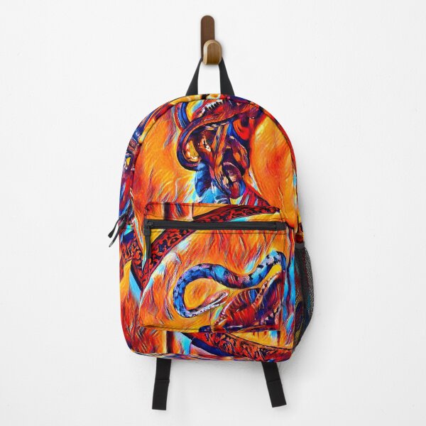 Item preview, Medusa by Caravaggio - colorful dark orange recreation designed and sold by NickoPrints.
