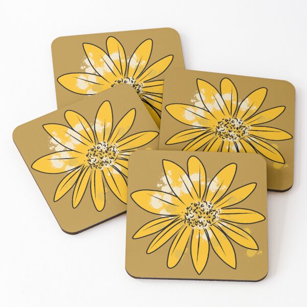 Artikelvorschau, Goldene gelbe Sonnenblume Tawny Olive Digital Art | Melanie Jensen-Illustrationen entworfen und verkauft von Melanie Jensen.