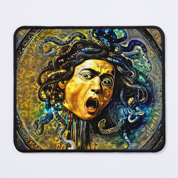 Item preview, Medusa by Caravaggio - golden night design designed and sold by NickoPrints.