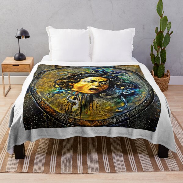 Item preview, Medusa by Caravaggio - golden night design designed and sold by NickoPrints.