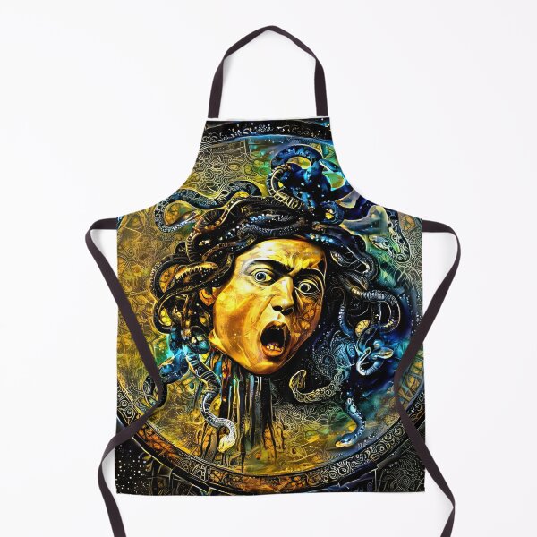 Item preview, Medusa by Caravaggio - golden night design designed and sold by NickoPrints.