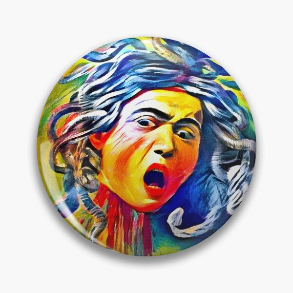 Item preview, Medusa by Caravaggio - colorful speed effect designed and sold by NickoPrints.