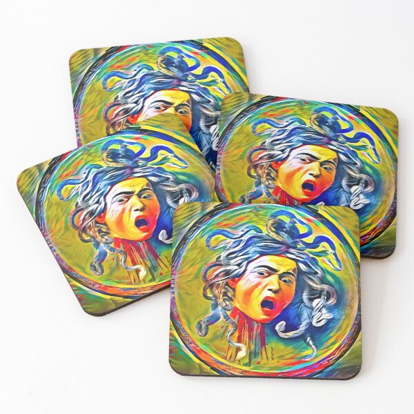 Item preview, Medusa by Caravaggio - colorful speed effect designed and sold by NickoPrints.