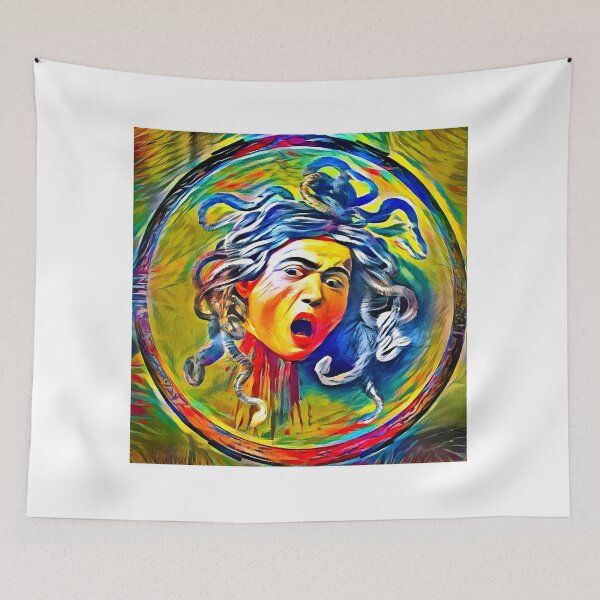 Item preview, Medusa by Caravaggio - colorful speed effect designed and sold by NickoPrints.