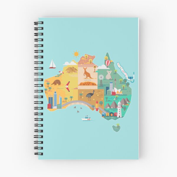 Item preview, Cartoon Map of Australia designed and sold by Antikwar.