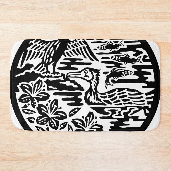 Item preview, Seabird fishing on manhole in Japan designed and sold by mattraski.