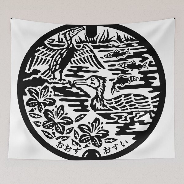 Item preview, Seabird fishing on manhole in Japan designed and sold by mattraski.