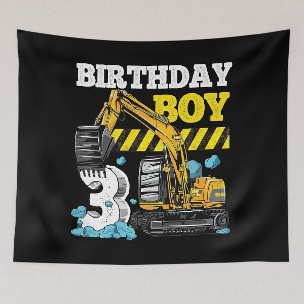 Item preview, Birthday Boy 3 Construction Truck 3rd Birthday designed and sold by DerryReinhard.