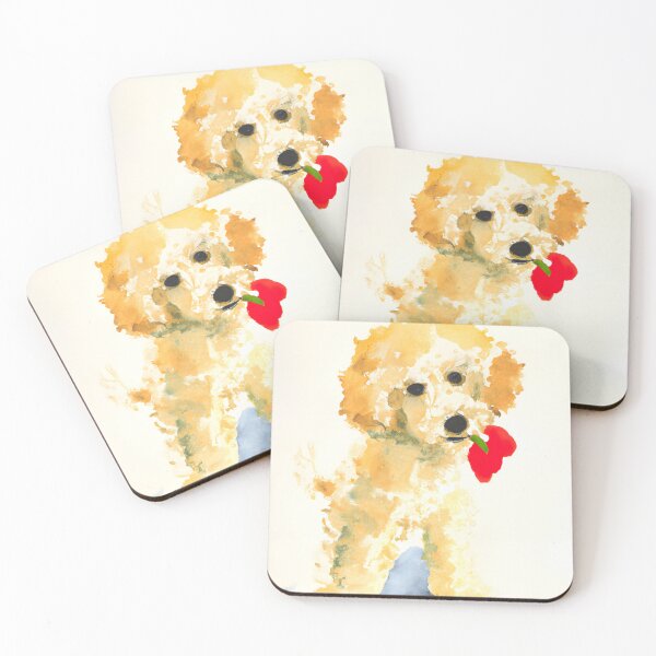 Item preview, Poodle Puppy Flower Power designed and sold by DiscoGypsyFish.