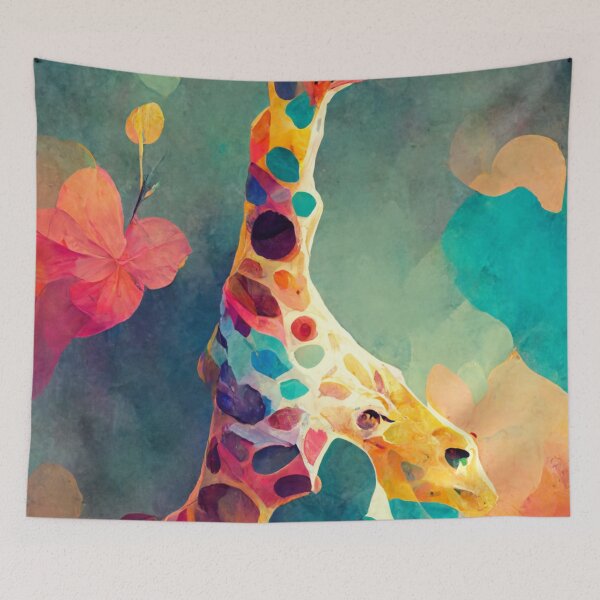 Item preview, Colorful giraffe designed and sold by ontano.