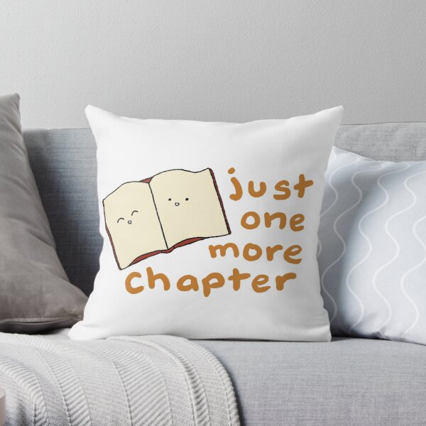 Literature Bookworm Book Reading Gifts Just One More Chapter Cute Animal Penguin Book Nerd Reading Throw Pillow 16x16 Multicolor