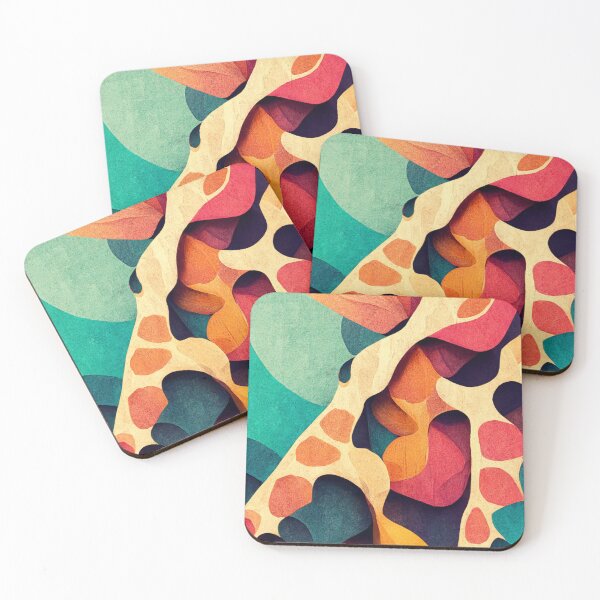 Item preview, Colorful giraffe pattern designed and sold by ontano.