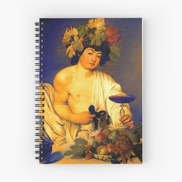 Item preview, Bacchus by Caravaggio - digital enhancement with blue and orange contrast designed and sold by NickoPrints.