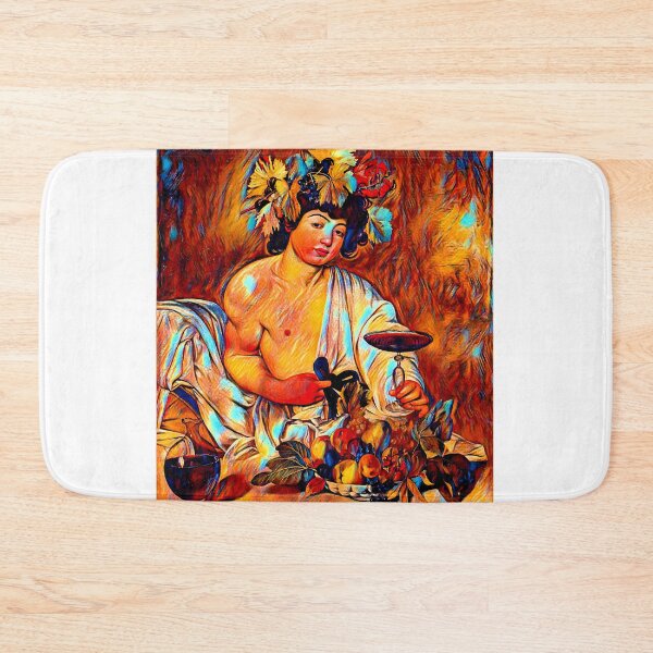 Item preview, Bacchus by Caravaggio - colorful dark orange recreation designed and sold by NickoPrints.