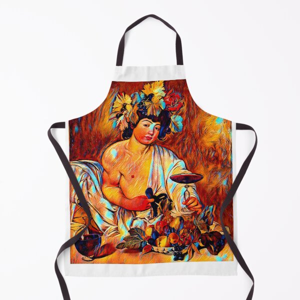 Item preview, Bacchus by Caravaggio - colorful dark orange recreation designed and sold by NickoPrints.